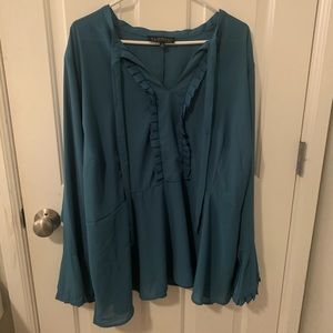 ELOQUII teal blouse!!